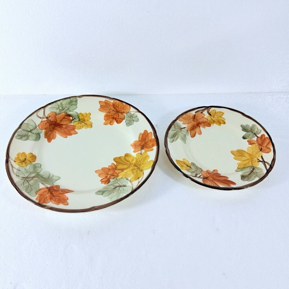 Vintage Franciscan October Dinner & Salad Place Replacement Set Autumn Fall